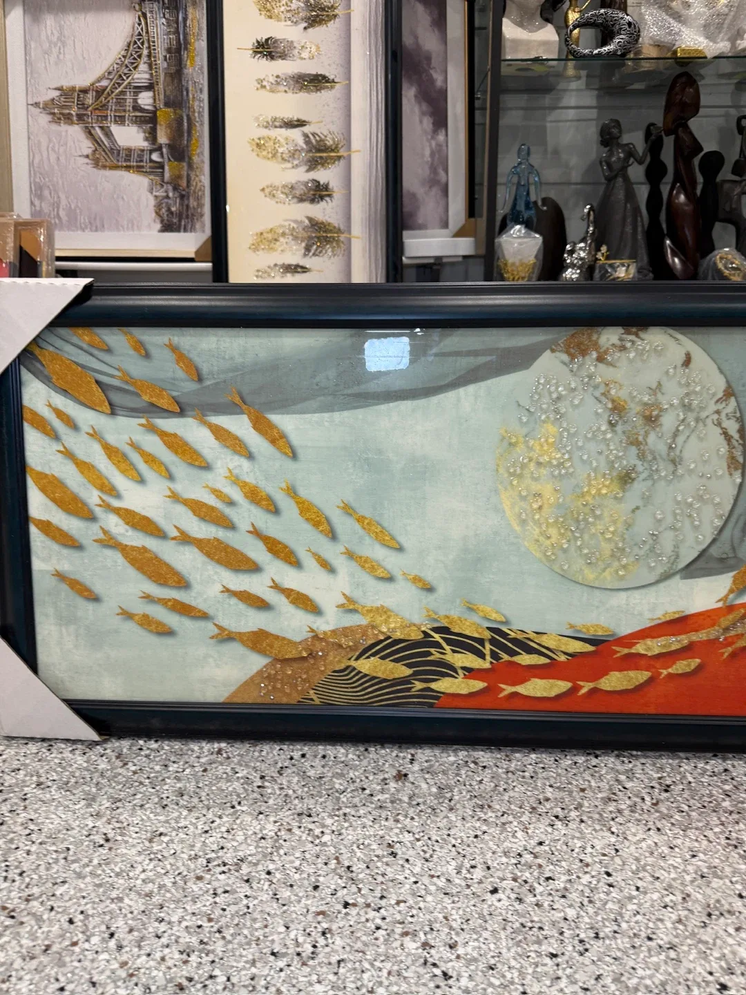 Framed Fish & Moon Wall Art image indicator(4)