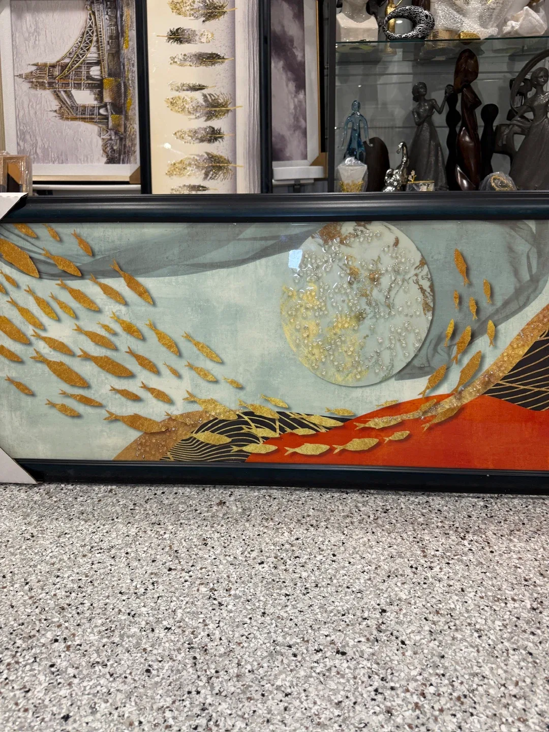 Framed Fish & Moon Wall Art image indicator(9)
