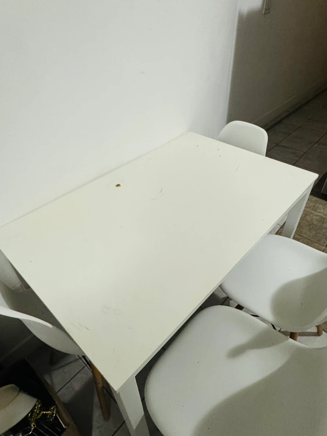 Set of 4 White Eames Style Dining Chairs - photo 5