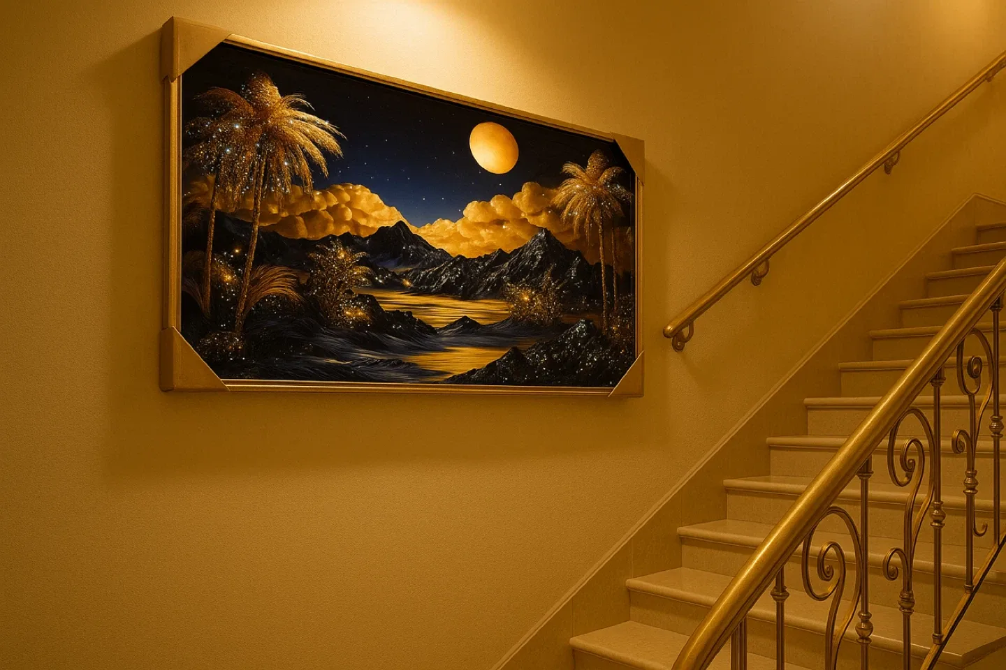 Framed epoxy landscape art image indicator(4)