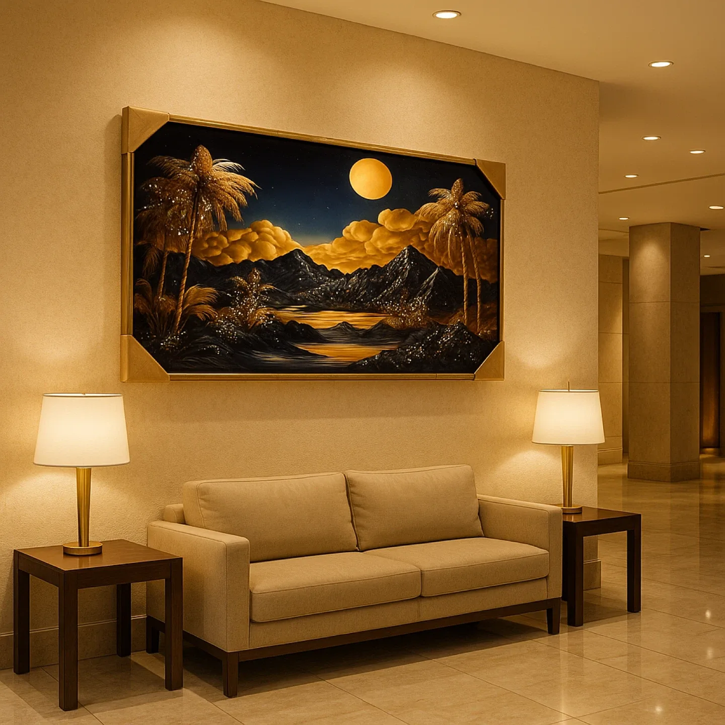 Framed epoxy landscape art image indicator(5)