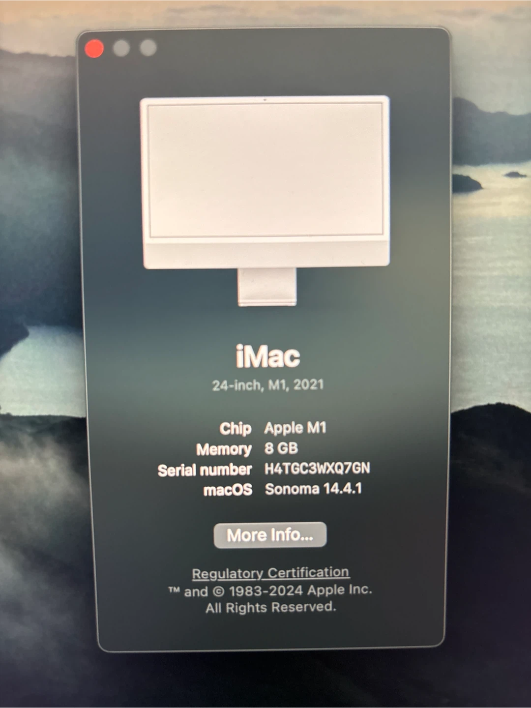 Apple iMac 24-inch, M1 Chip, Like New - photo 2