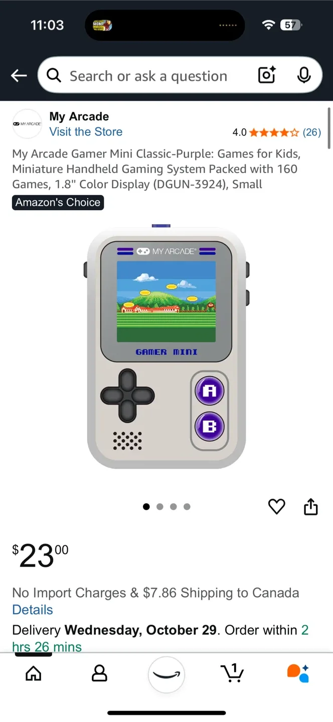 New My Arcade Gamer Mini Classic - 160 Games image indicator(4)