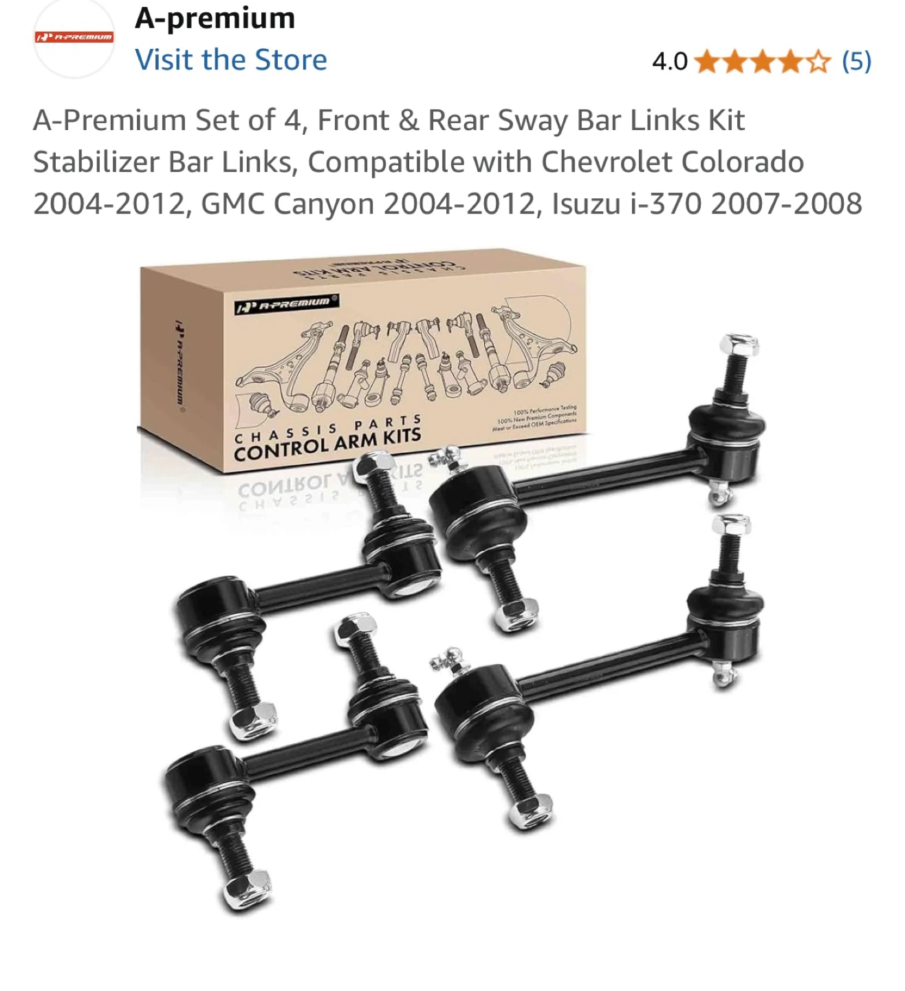A-Premium Sway Bar Links Kit for Colorado/Canyon - photo 2