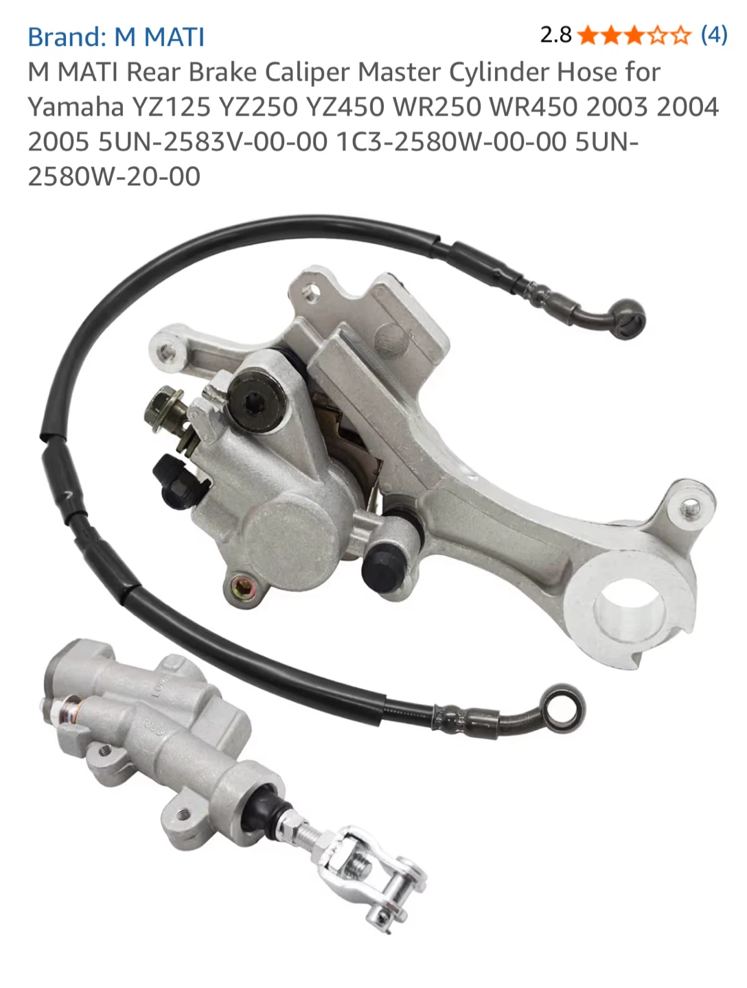 M MATI Rear Brake Caliper Master Cylinder