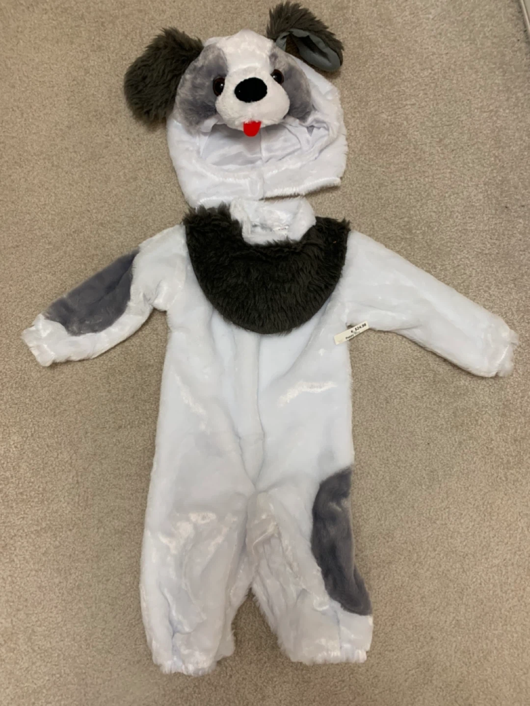 Dog Costume, White & Grey