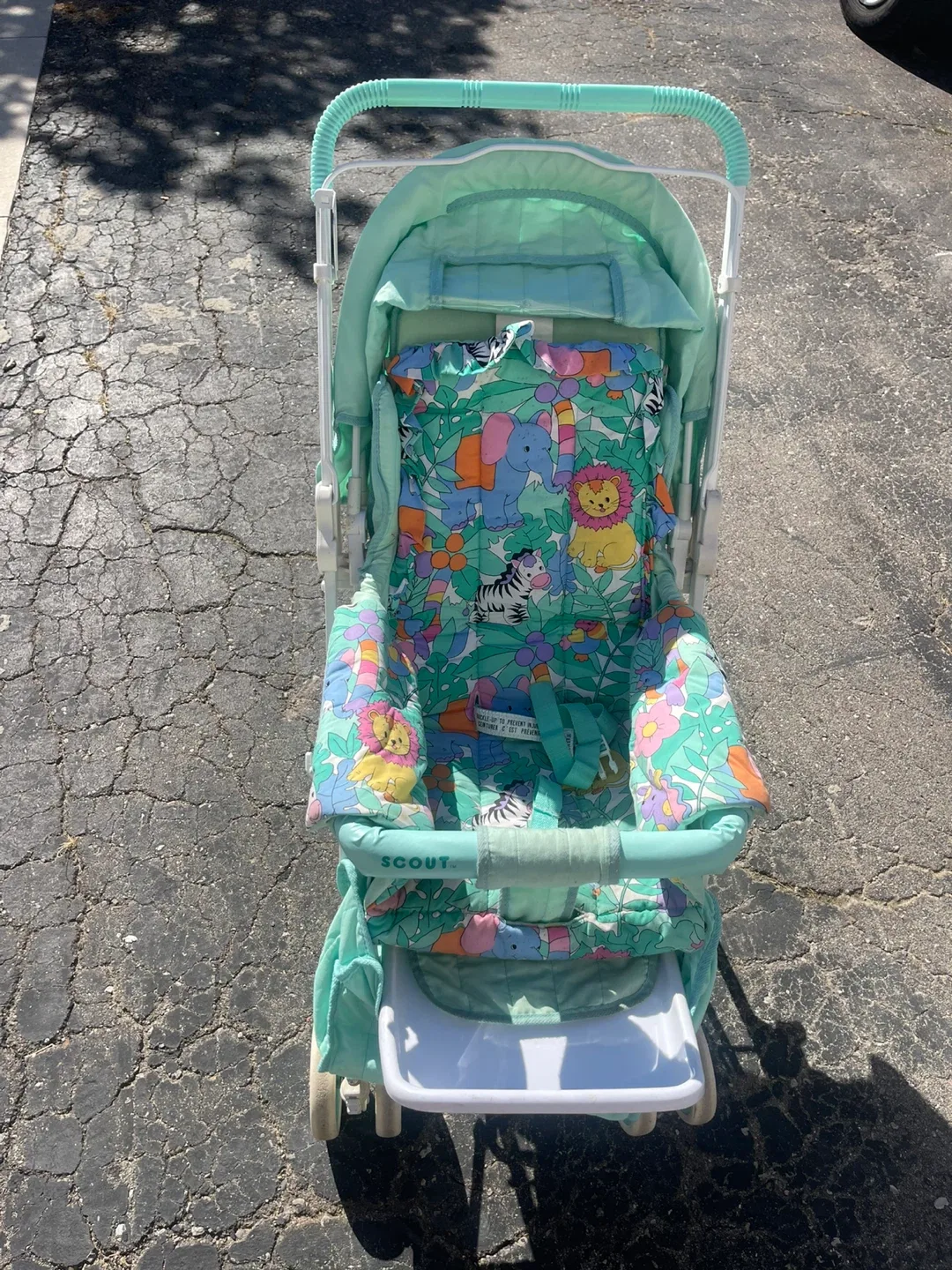 Vintage Baby Stroller - Mint Green thumbnail