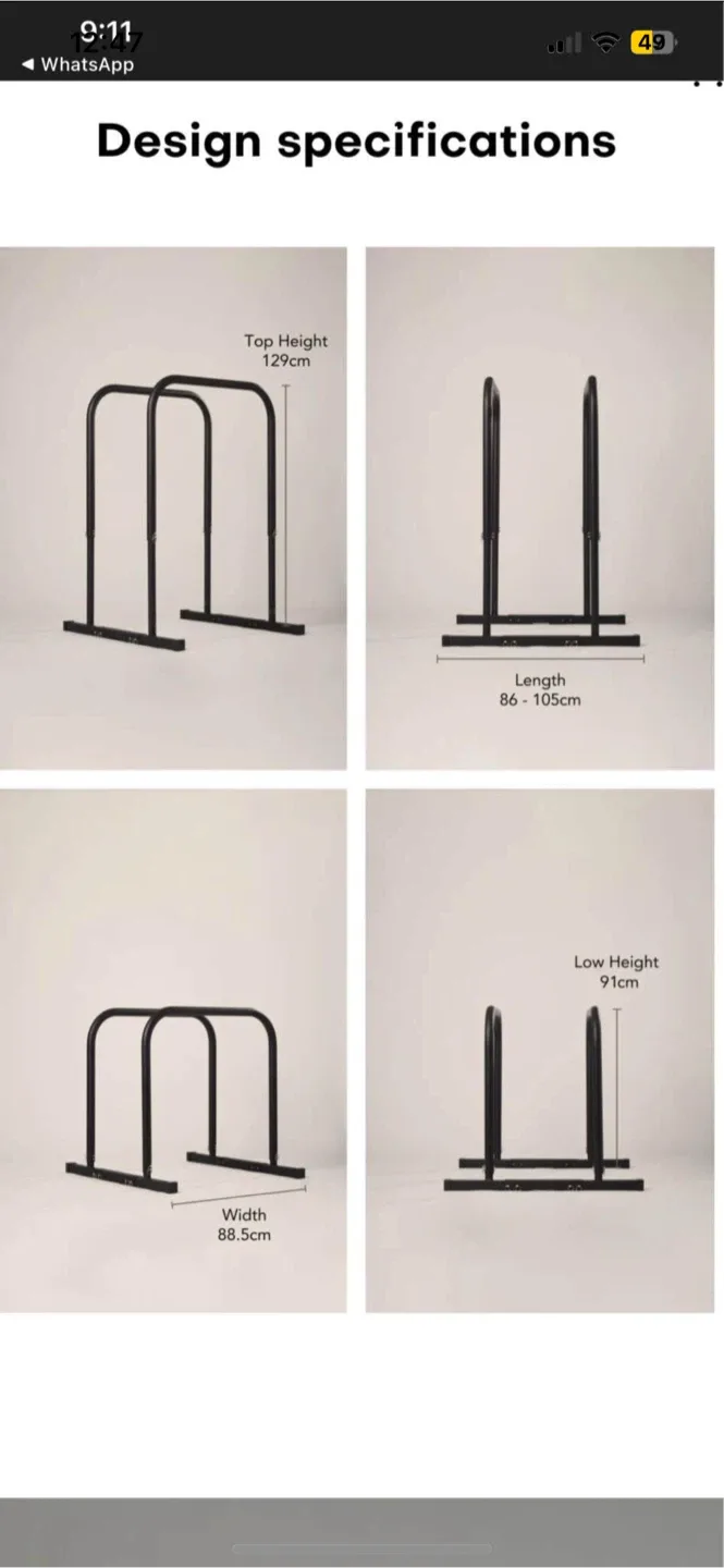 Adjustable Height Parallettes Bars image indicator(2)