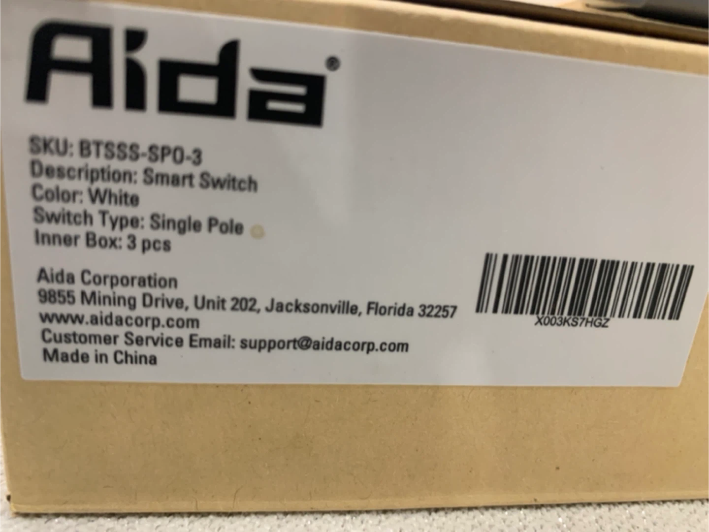Aida Smart Switch - Single Pole, White - photo 4