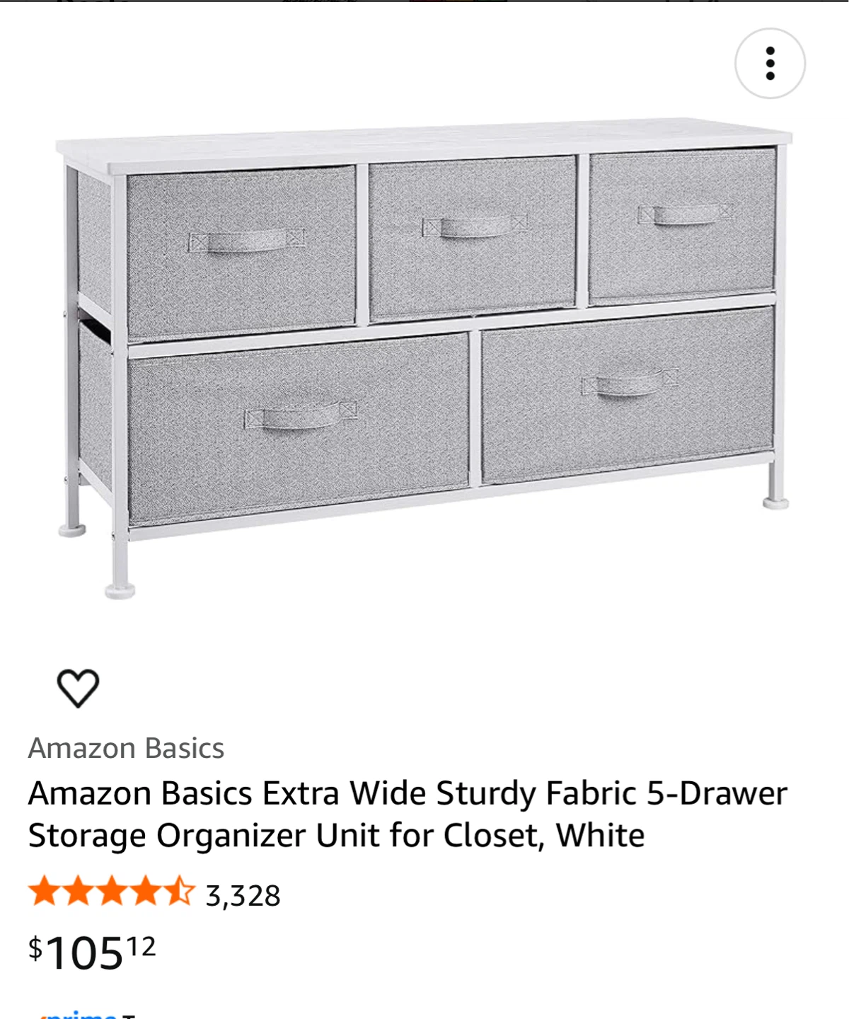 Amazon Basics 5-Drawer Storage Organizer Unit - photo 2