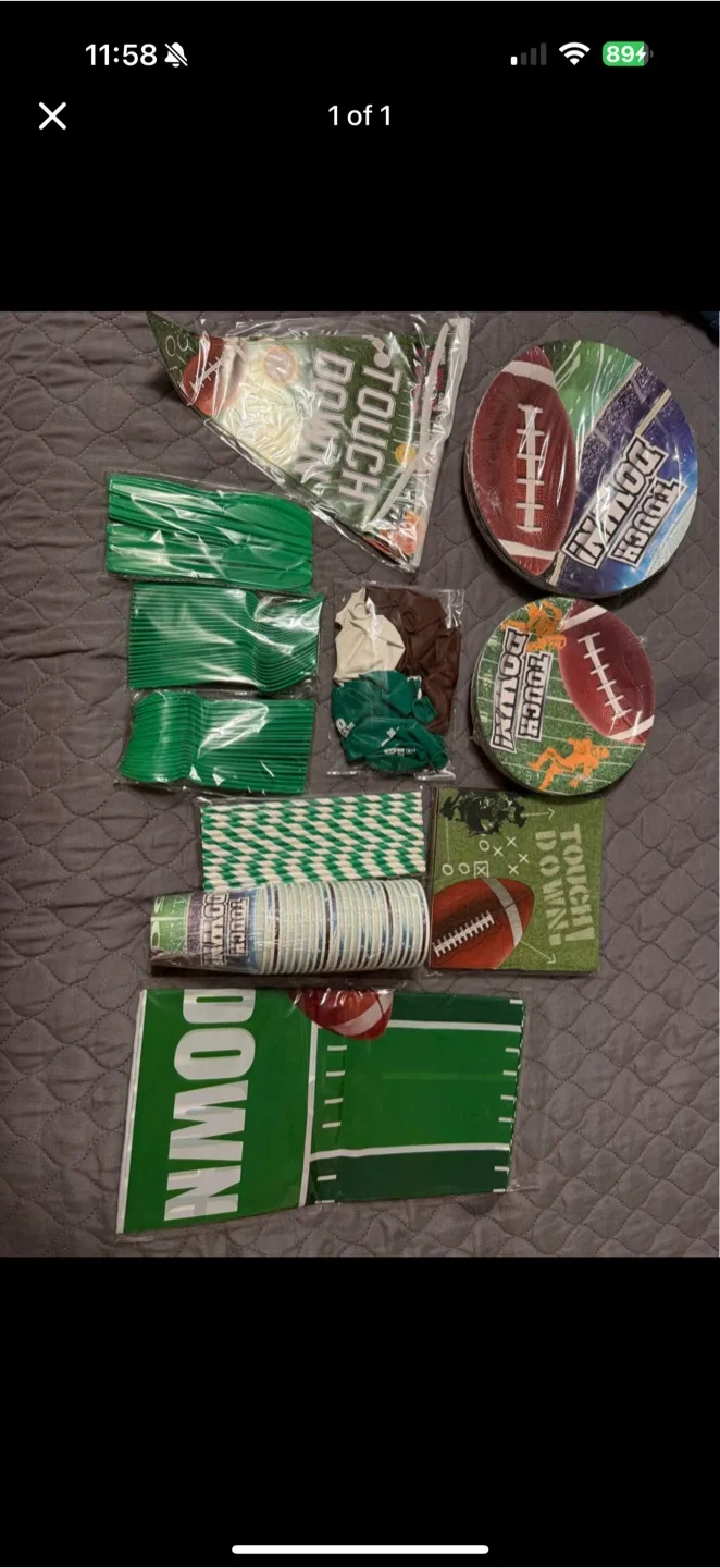 Football Party Supplies Set - 212pcs thumbnail