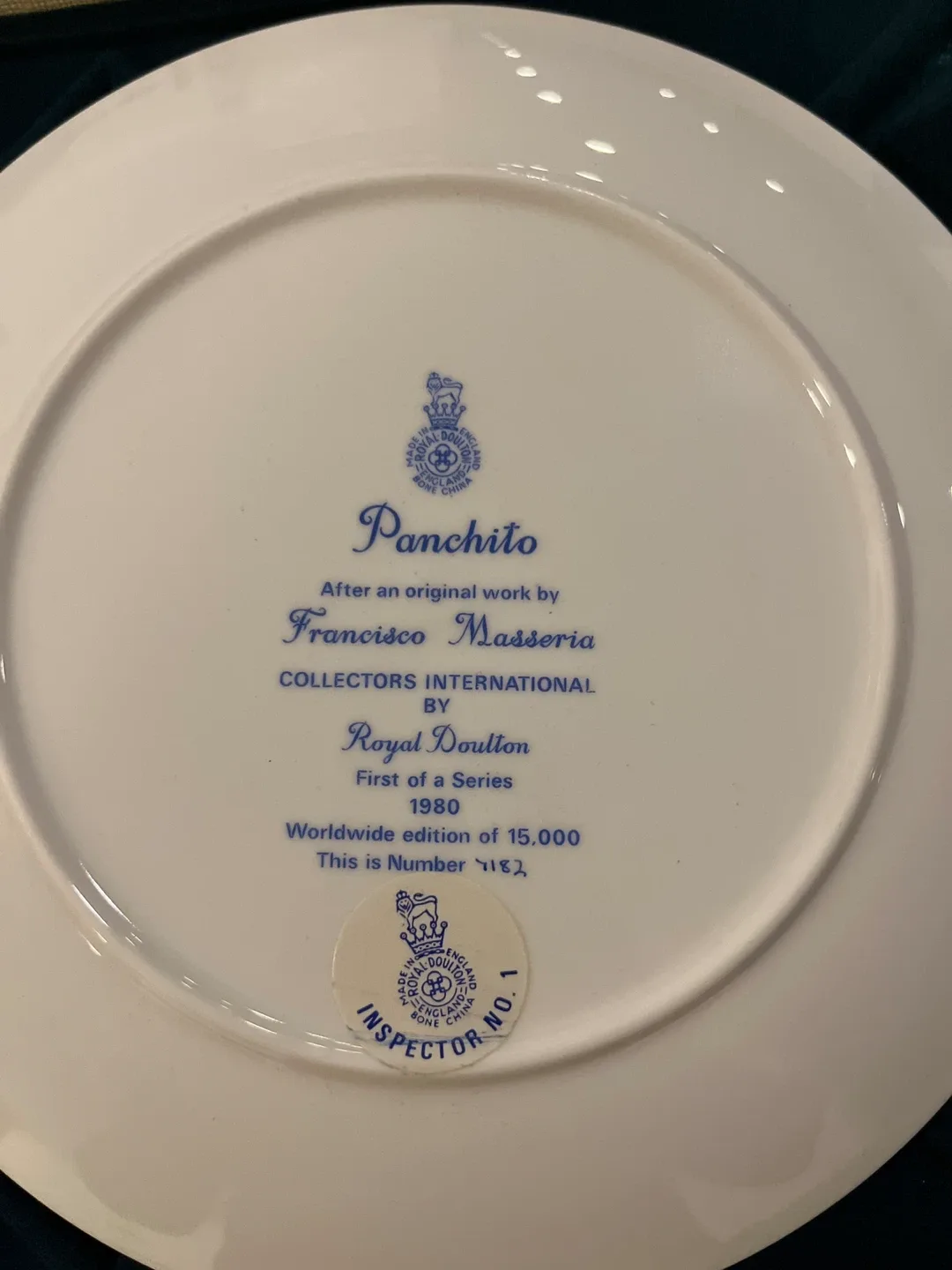 Royal Doulton Panchito Plate - Limited Edition image indicator(4)
