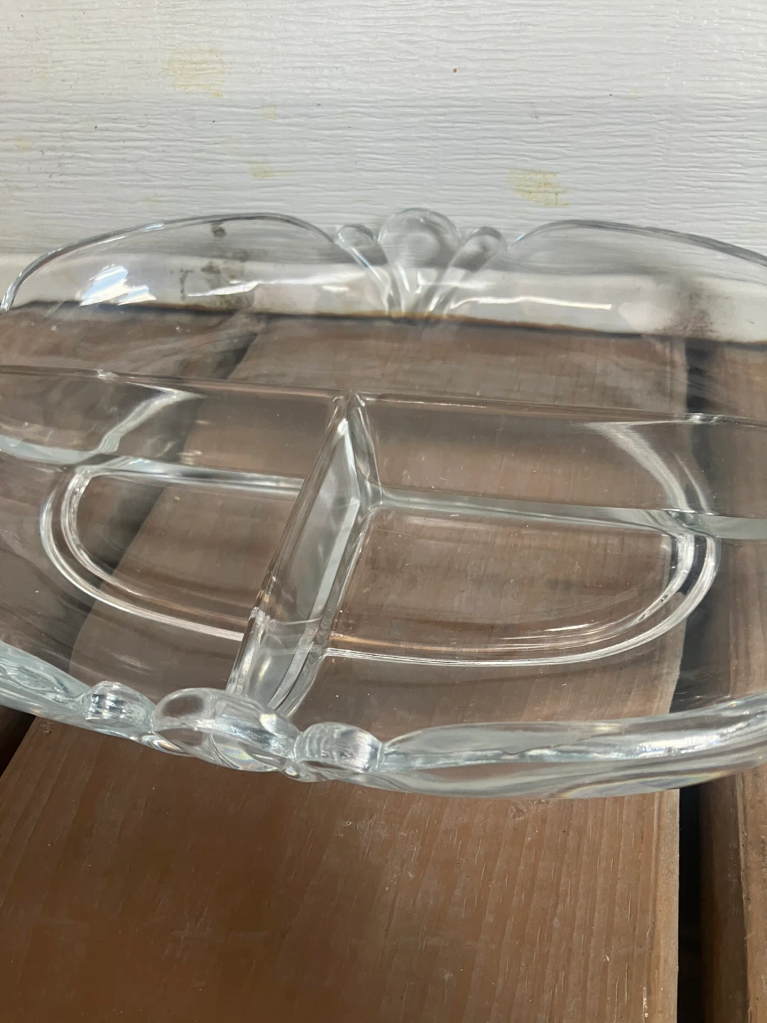 Vintage Glass 3 Partition Serving Dish - 11” x 7” - photo 2