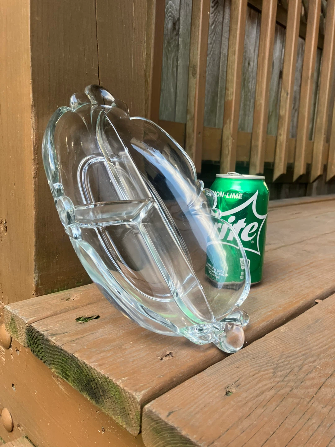 Vintage Glass 3 Partition Serving Dish - 11” x 7” - photo 3