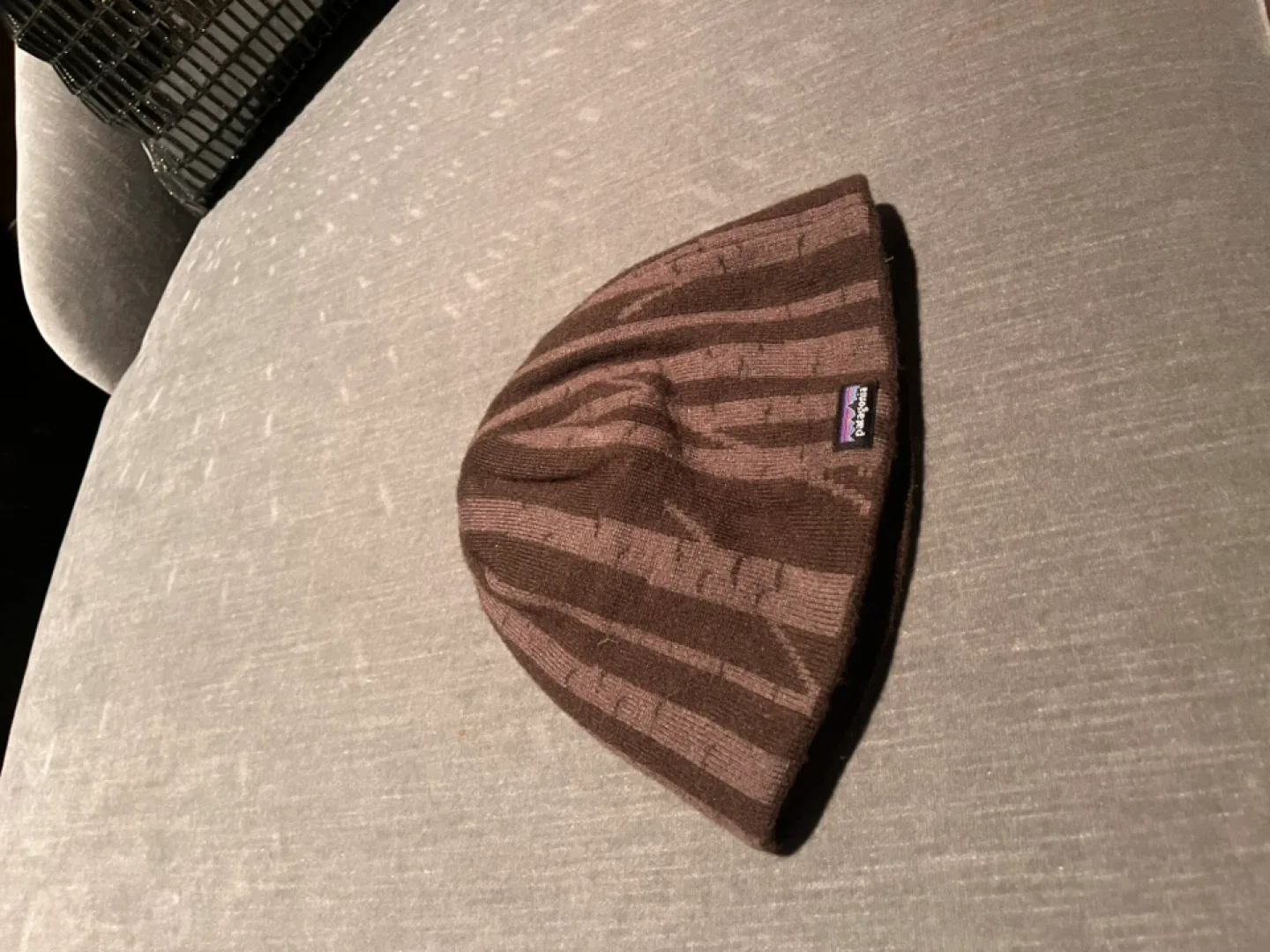 Patagonia Brown Striped Beanie thumbnail