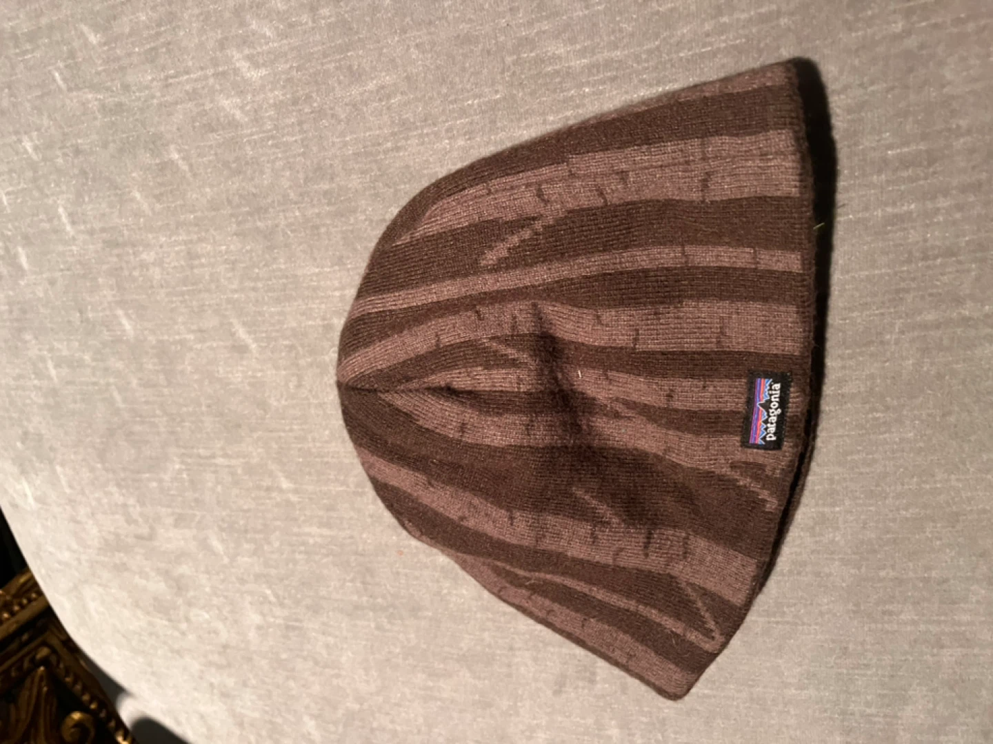 Patagonia Brown Striped Beanie - photo 2
