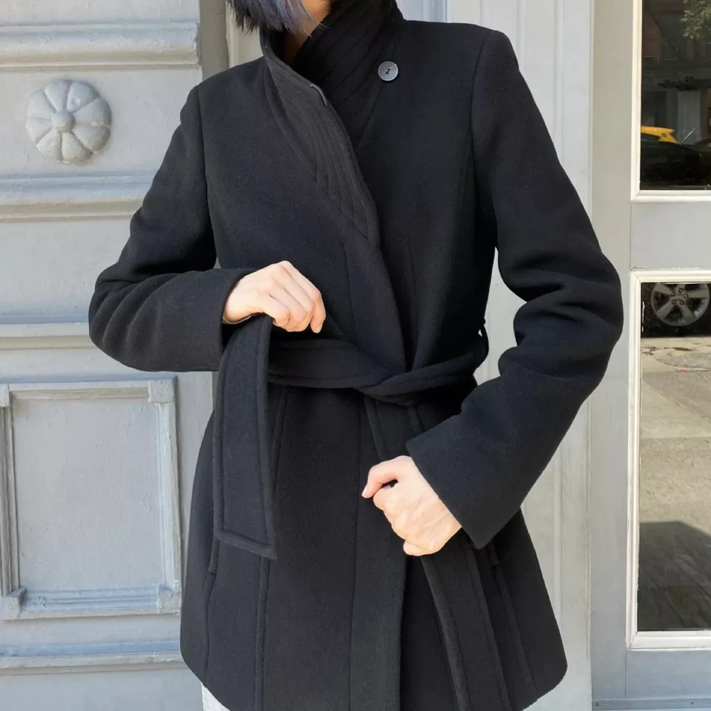 Babaton Wool Coat - Black image indicator(4)