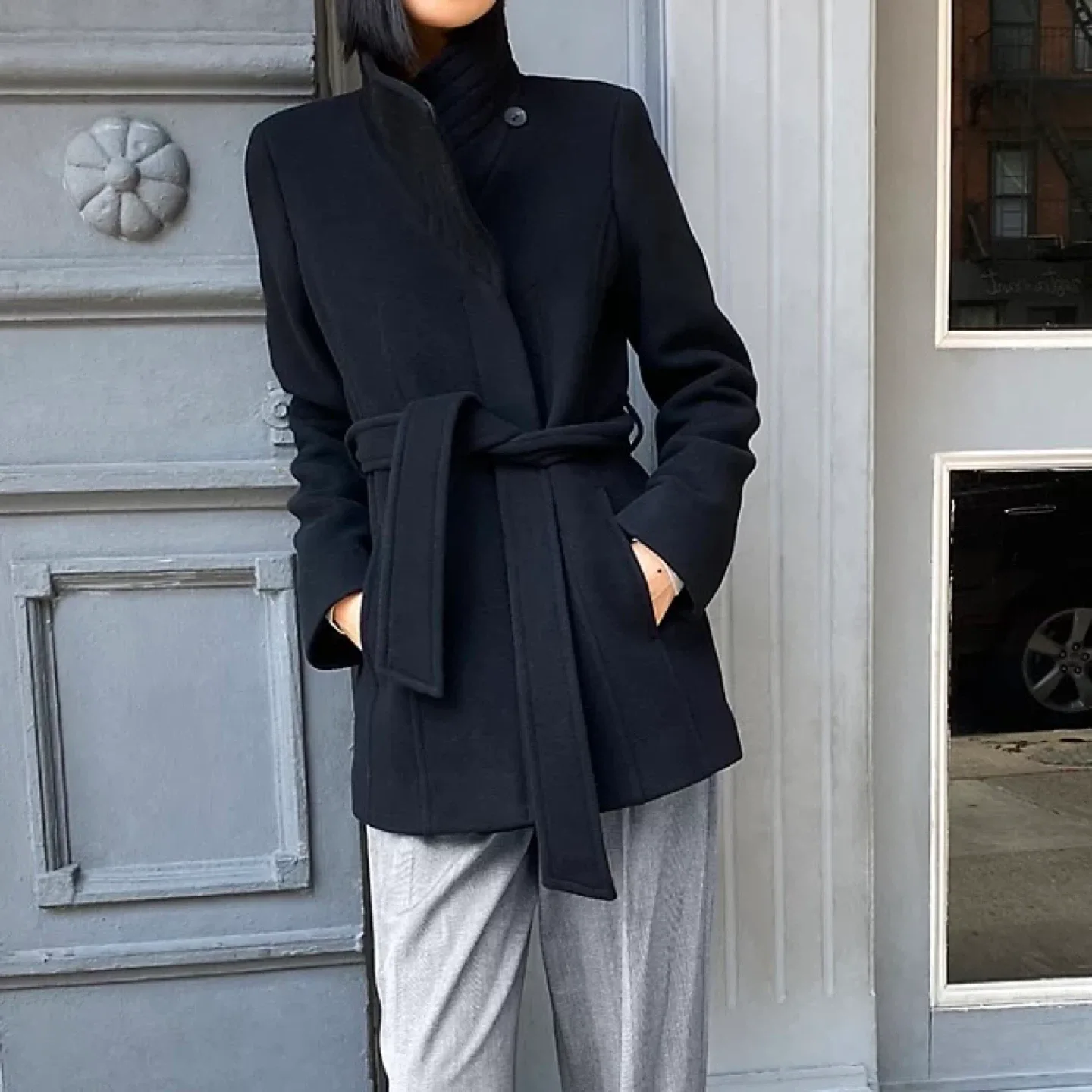 Babaton Wool Coat - Black image indicator(5)