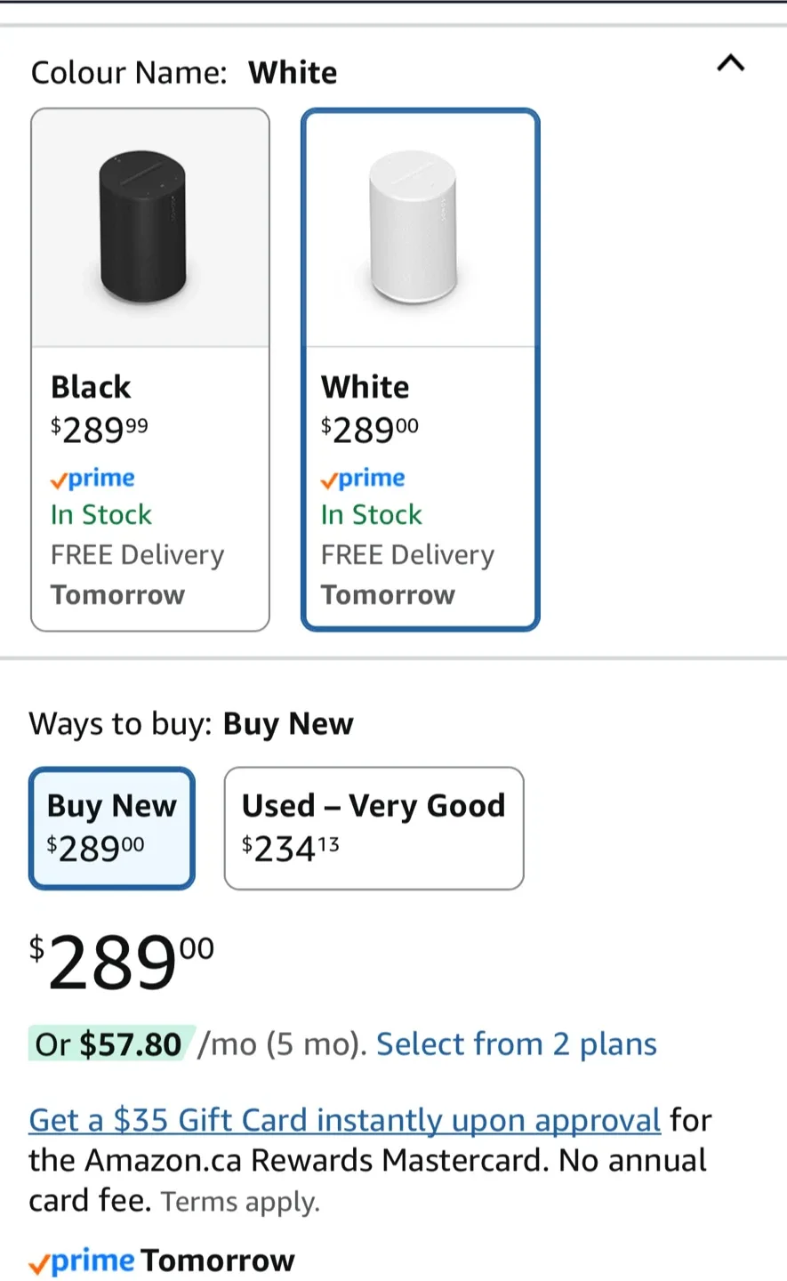 Sonos Era 100 - White - Wireless Smart Speaker image indicator(5)