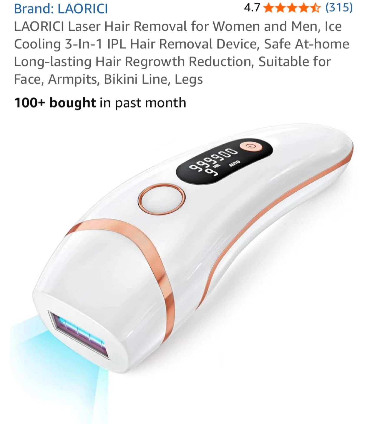 LAORICI Laser Hair Removal for Women and Men