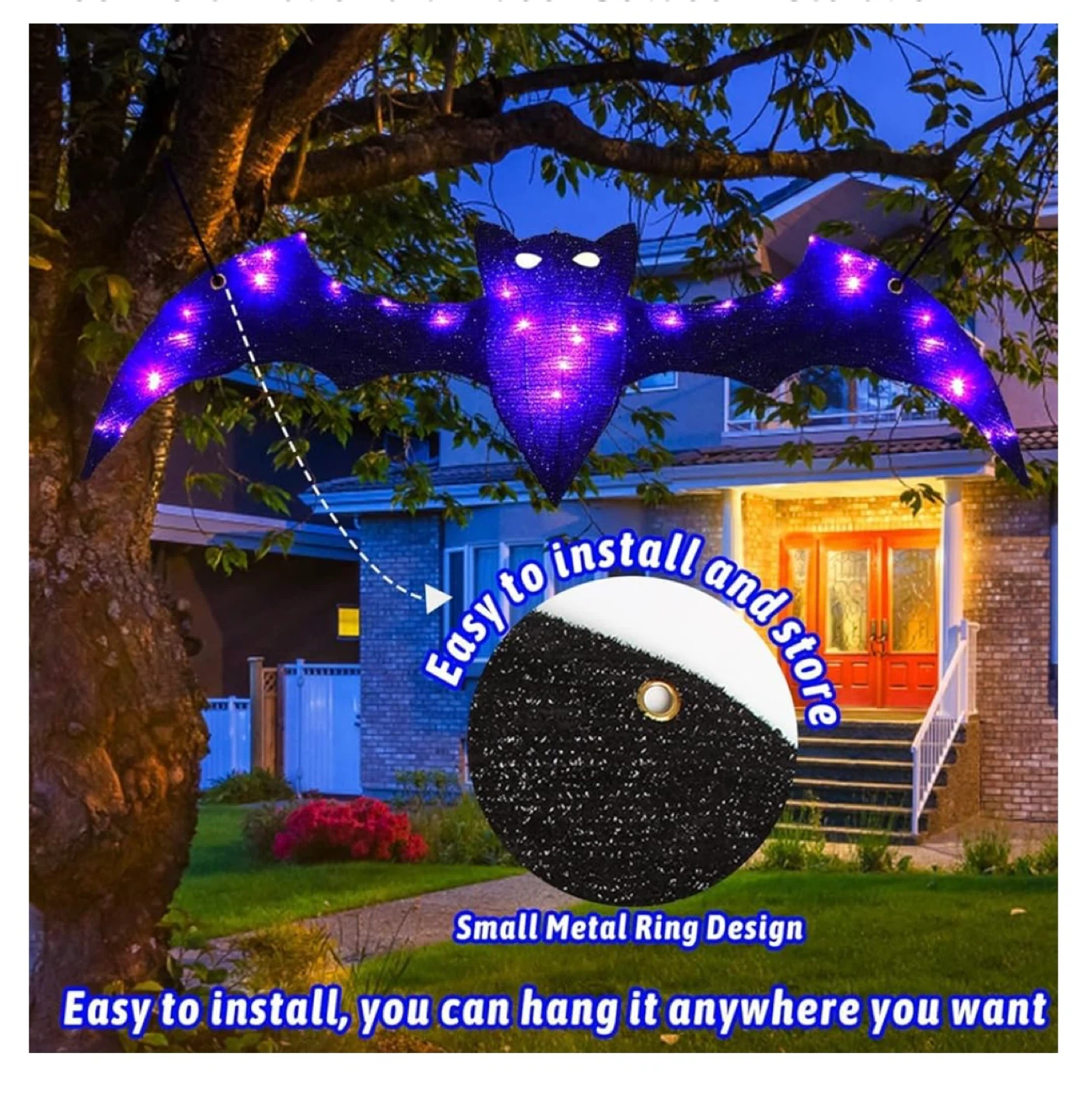 CCINEE LED Hanging Bat Halloween Decoration - photo 2