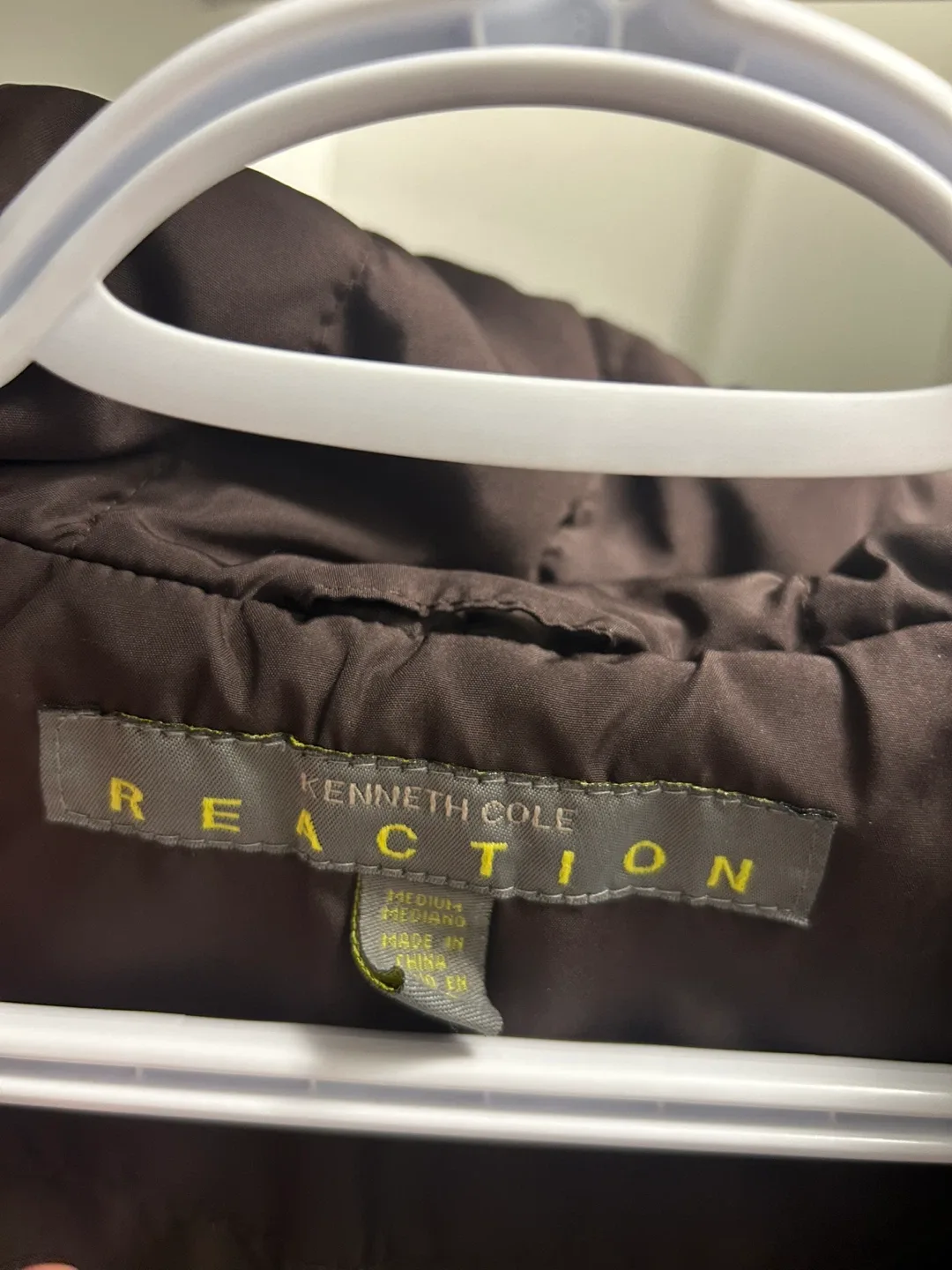 Kenneth Cole Reaction Brown Puffer Jacket - Size Medium image indicator(2)