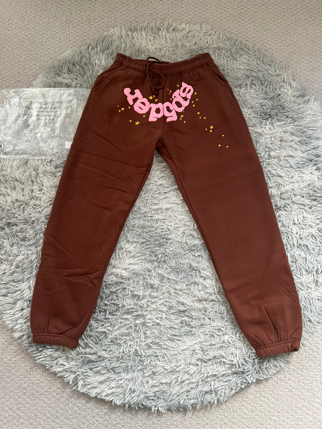 Brown OG Web Sp5der Sweatpants