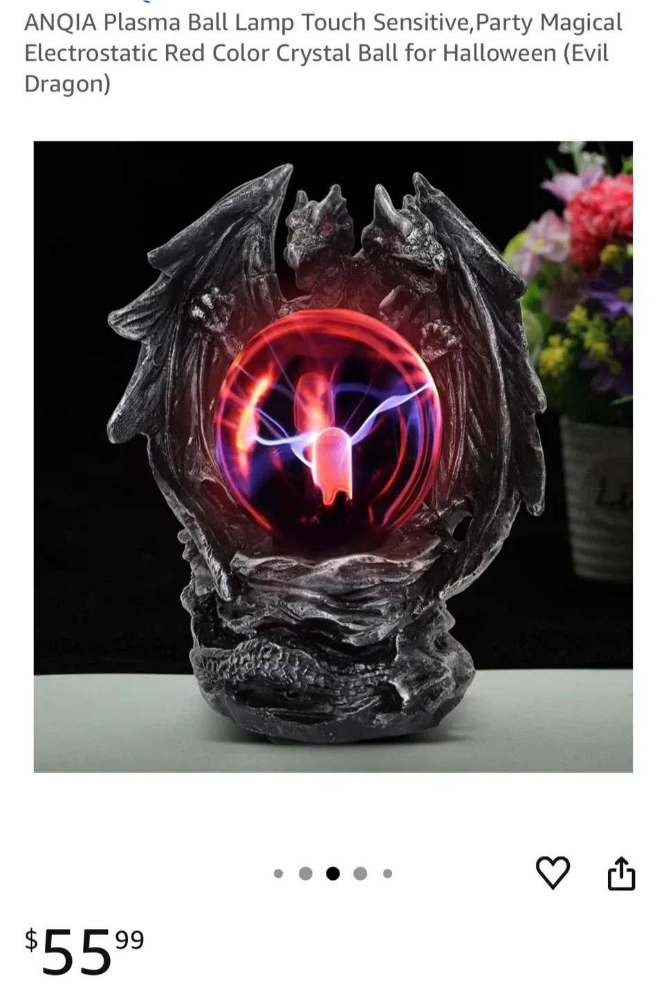 ANQIA Plasma Ball Lamp - Dragon Design image indicator(2)