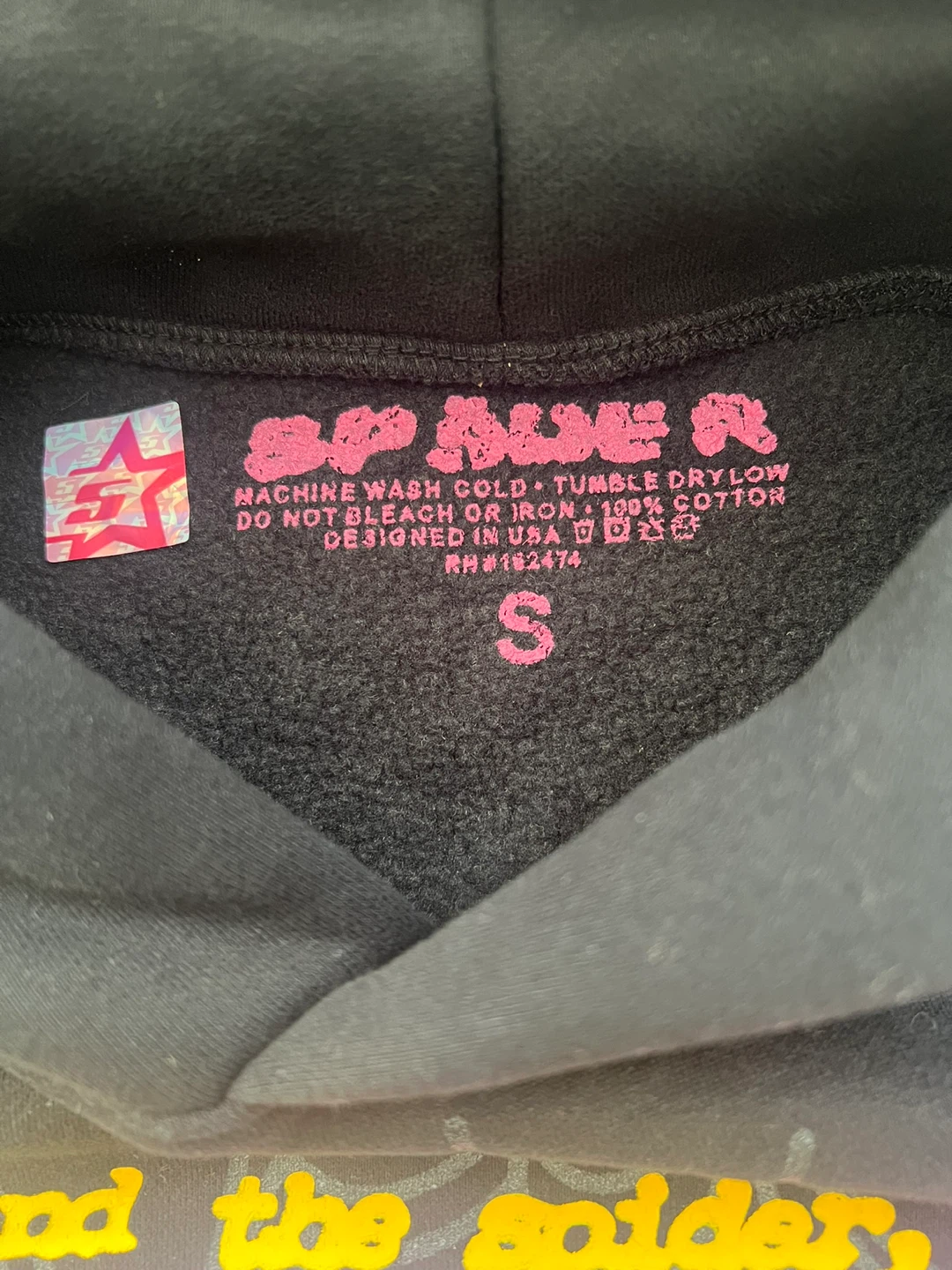Black Sp5der P*nk V2 Hoodies - photo 3