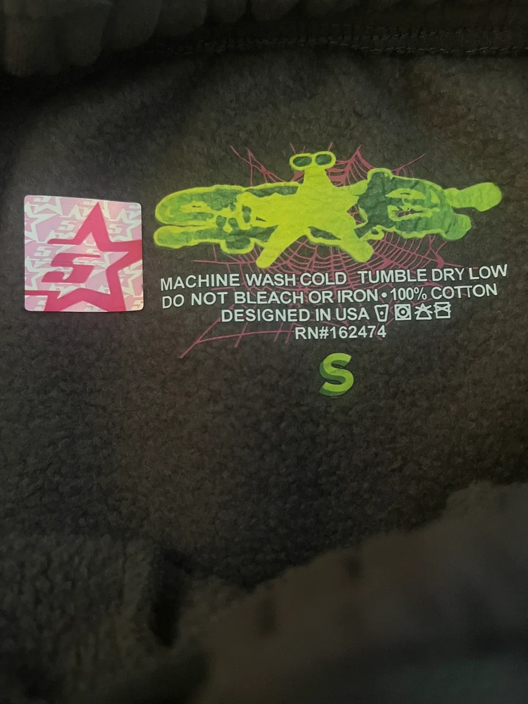 Slate Grey Wait Web Sp5der Sweatpants image indicator(3)