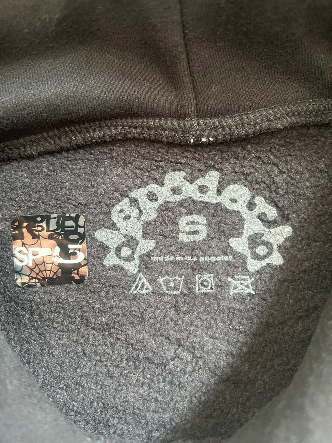 Black/White OG Web Sp5der Hoodies image indicator(3)