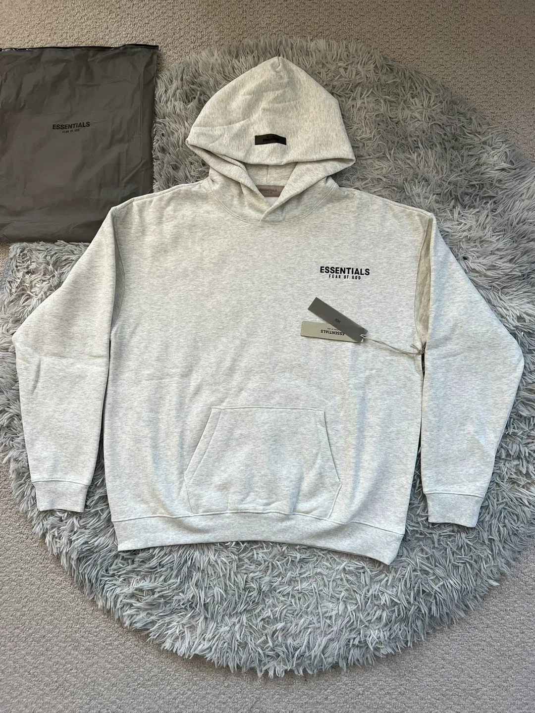 Light Oatmeal Essentials Fear Of God Hoodies thumbnail