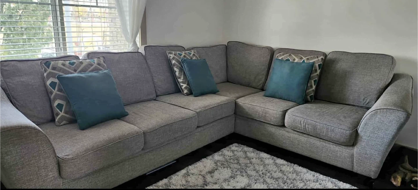 L-shape Sofa with Pillows