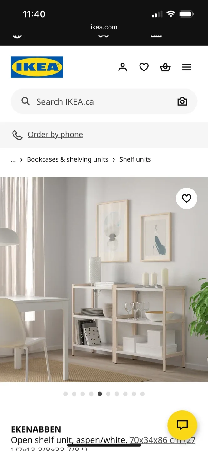 IKEA EKENABBEN Open Shelf Unit, Aspen/White image indicator(2)