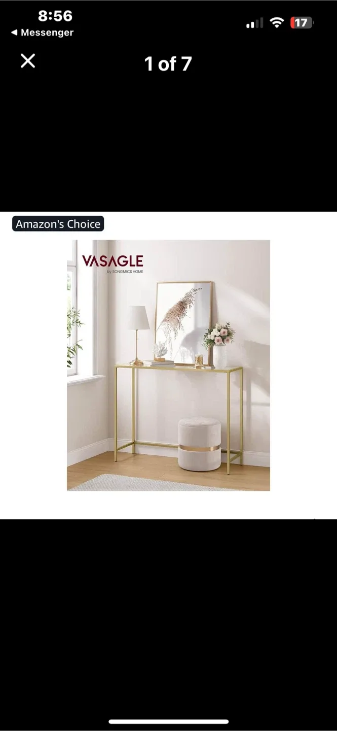 VASAGLE Console Table & Ottoman thumbnail