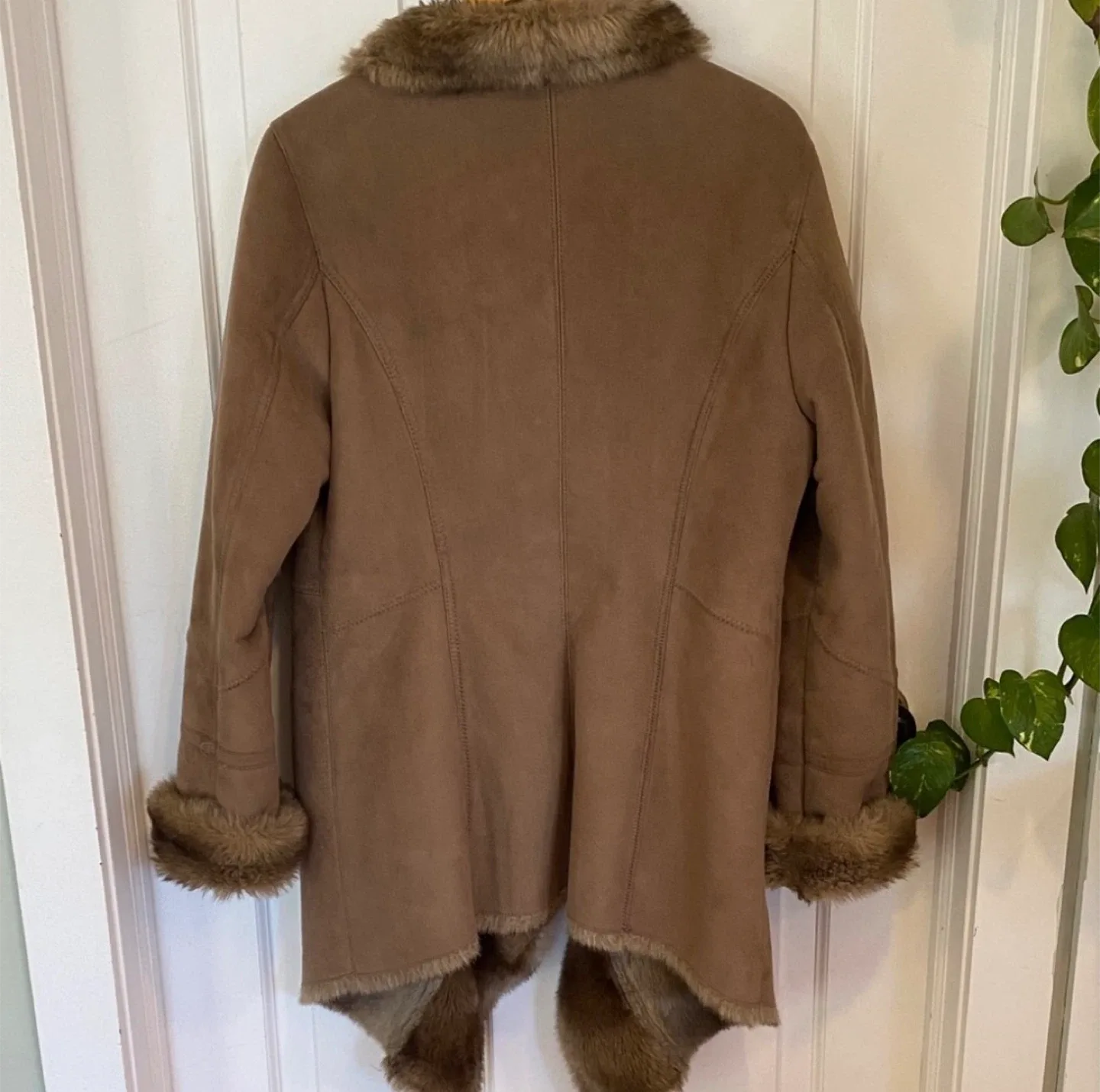 Vintage 70s Penny Lane Coat Faux Fur & Faux Suede image indicator(5)