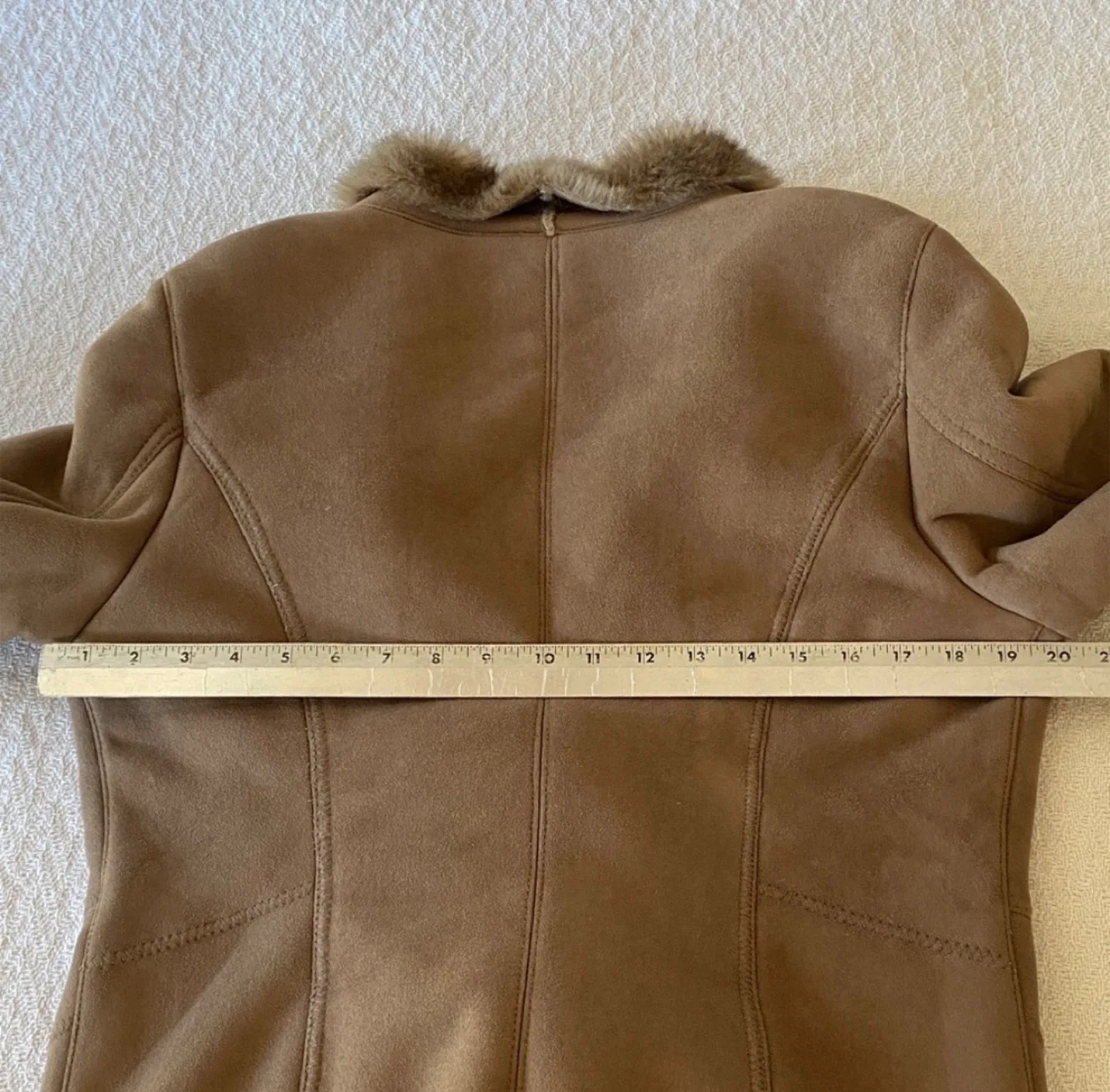 Vintage 70s Penny Lane Coat Faux Fur & Faux Suede image indicator(6)