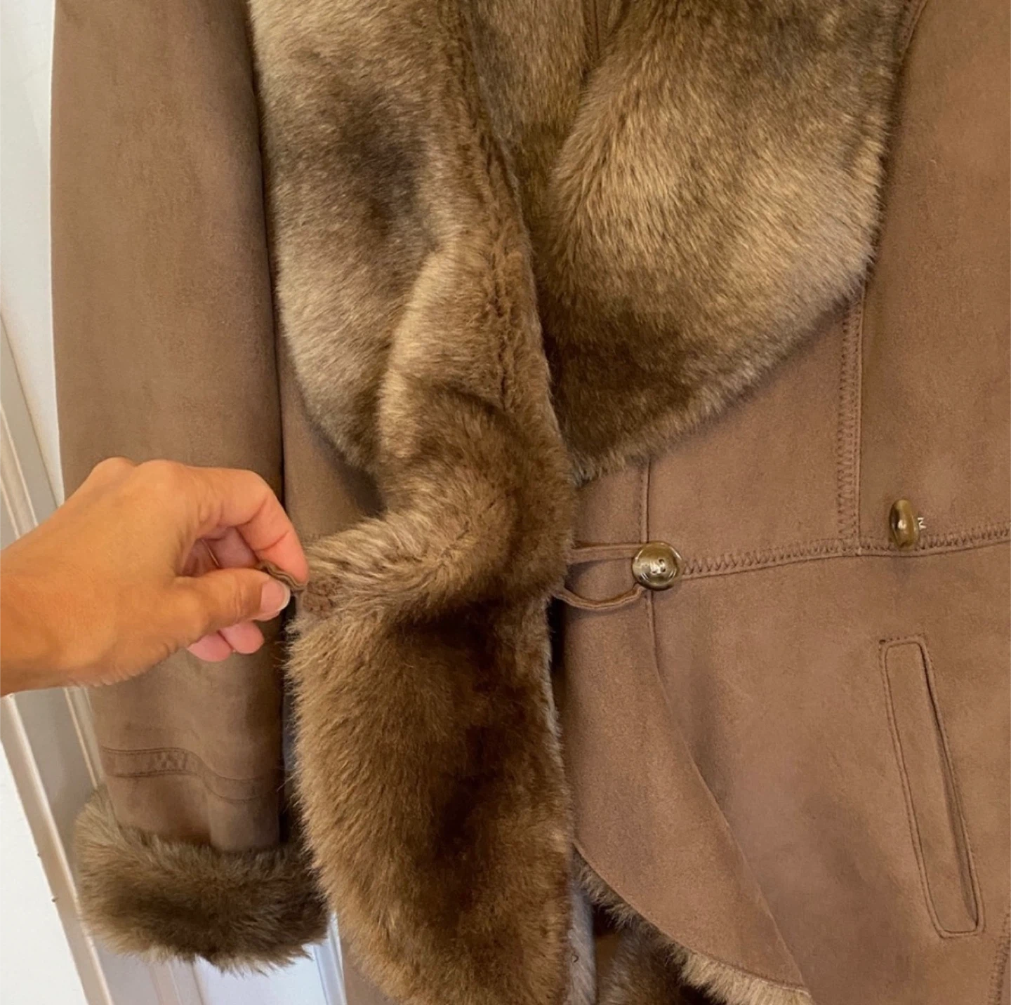 Vintage 70s Penny Lane Coat Faux Fur & Faux Suede - photo 3