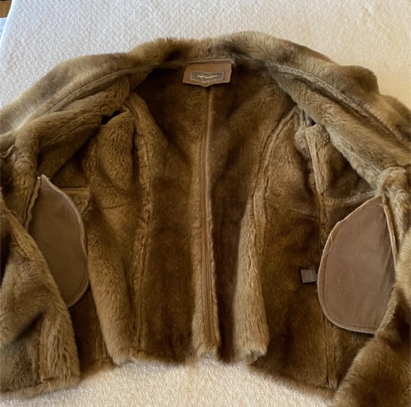 Vintage 70s Penny Lane Coat Faux Fur & Faux Suede image indicator(10)