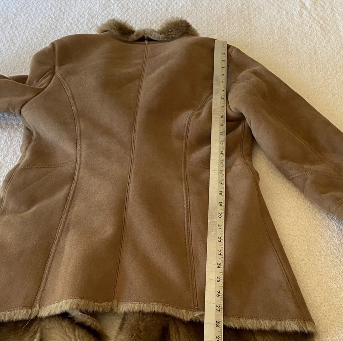 Vintage 70s Penny Lane Coat Faux Fur & Faux Suede image indicator(8)