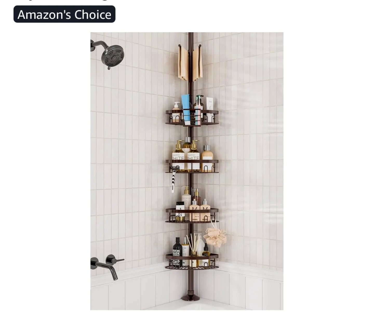 Bronze Tension Corner Shower Caddy thumbnail