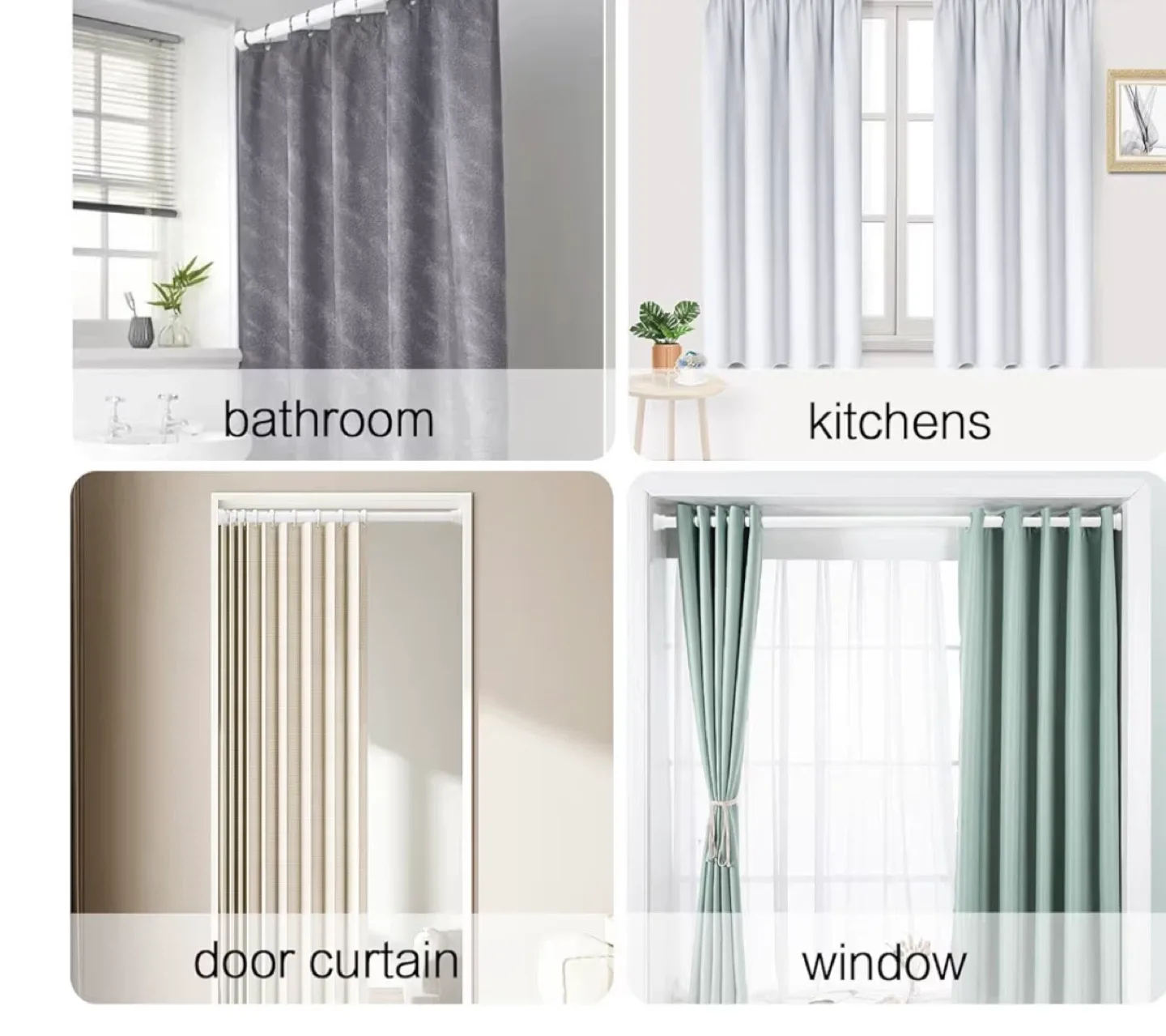 Tension Curtain Rod - White image indicator(2)