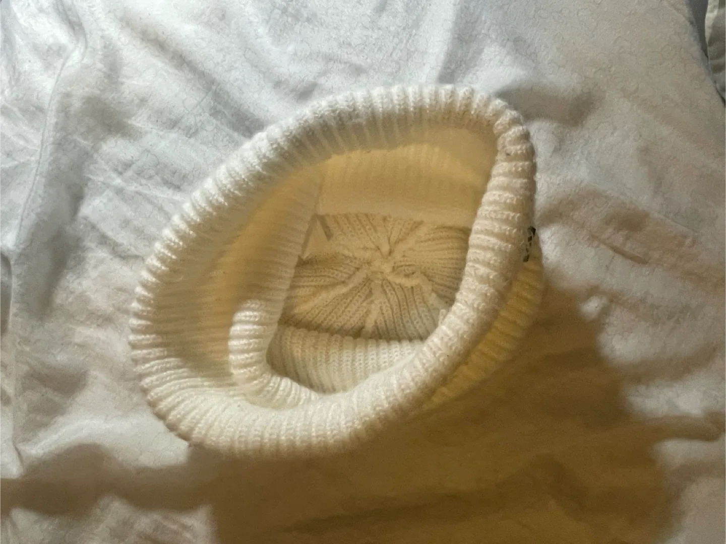 Supply Co. Cream Acrylic Knit Beanie image indicator(4)