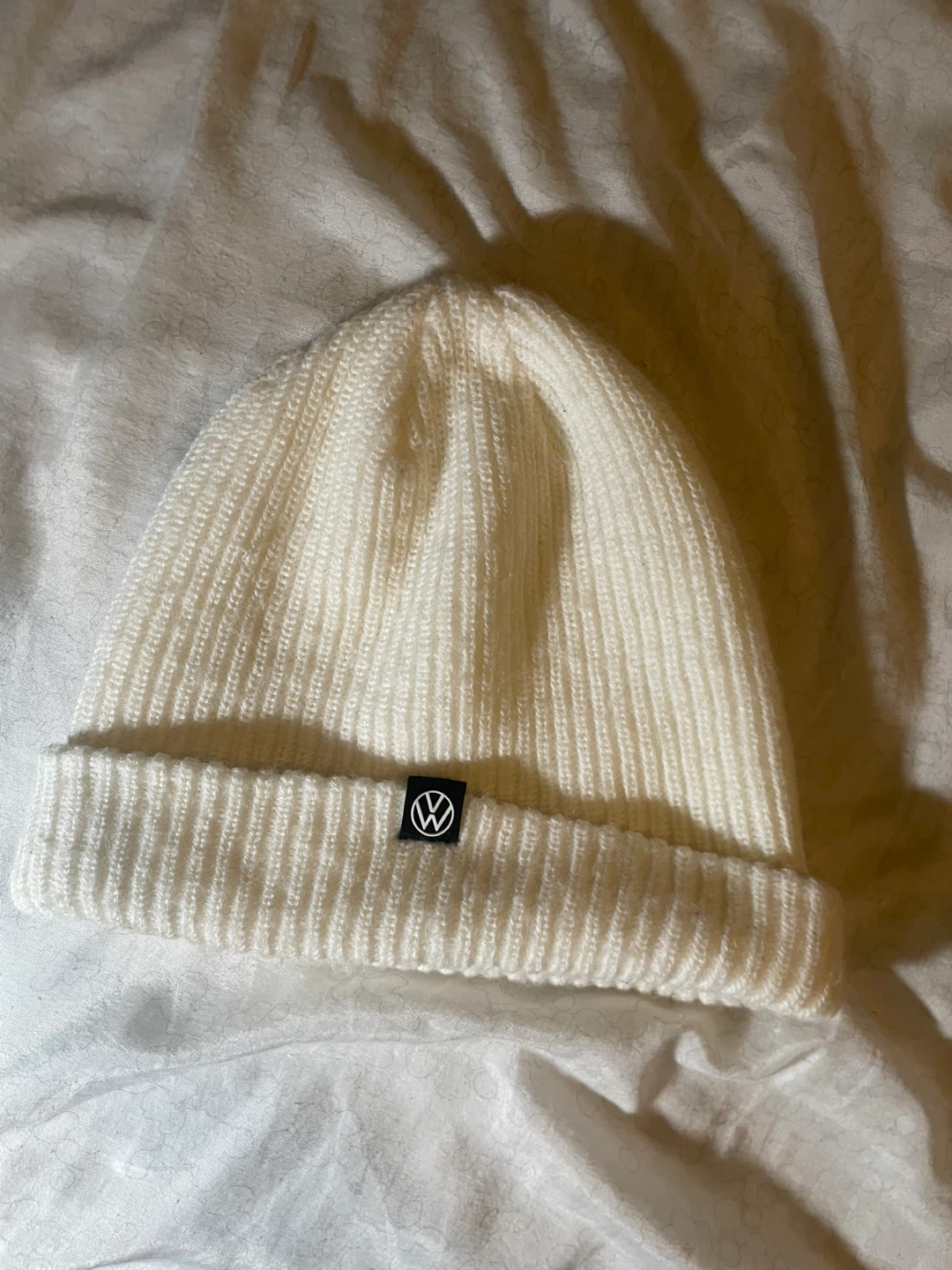 Supply Co. Cream Acrylic Knit Beanie