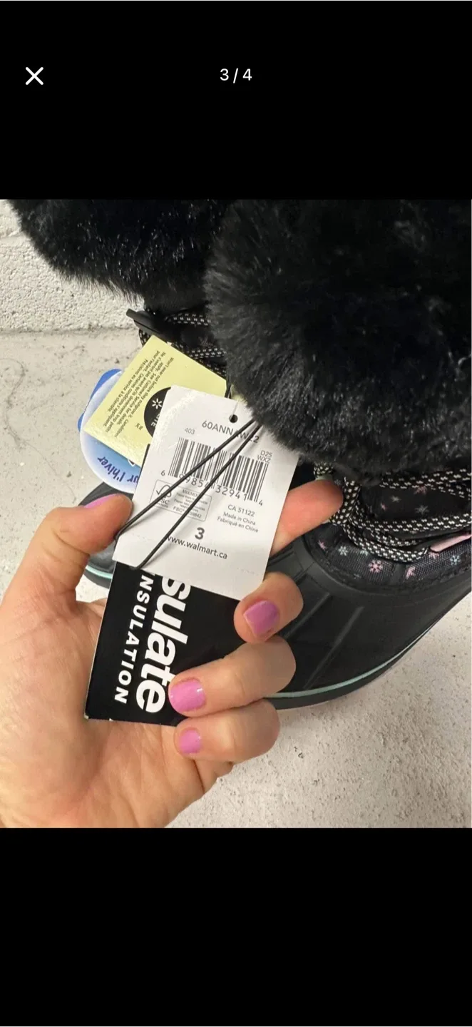 Black Winter Boots - Size 3 - New image indicator(2)