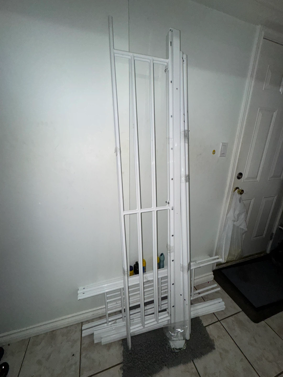 White Metal Loft Bed Frame - photo 2