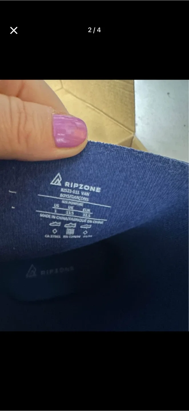 Ripzone Kids' Rain Boots - Size us 1  13t/c eur- Blue image indicator(3)