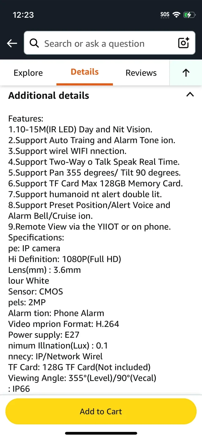 Light Bulb Security Camera Wireless Indoor - White image indicator(2)