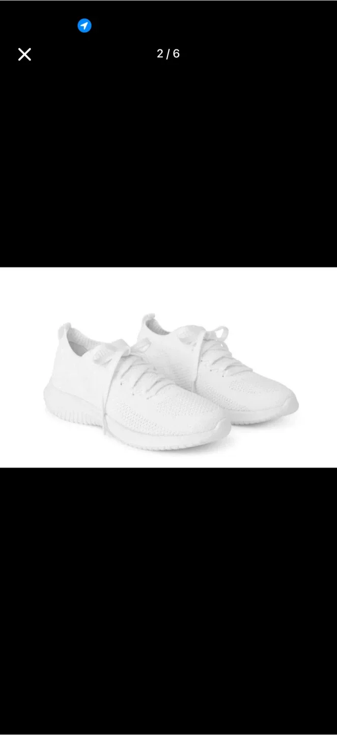 New Athletic Works White Memory Foam Sneakers - Size 8