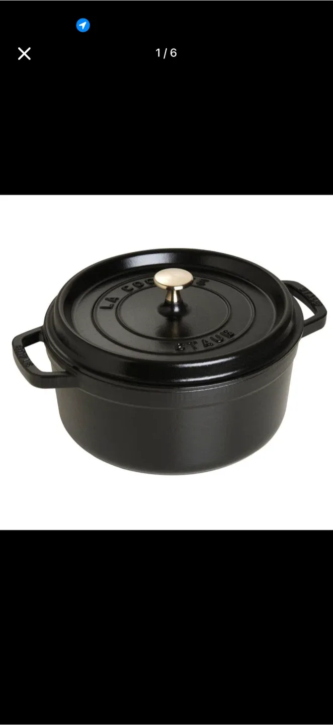 Staub Cocotte Ronde 24cm Black with Box
